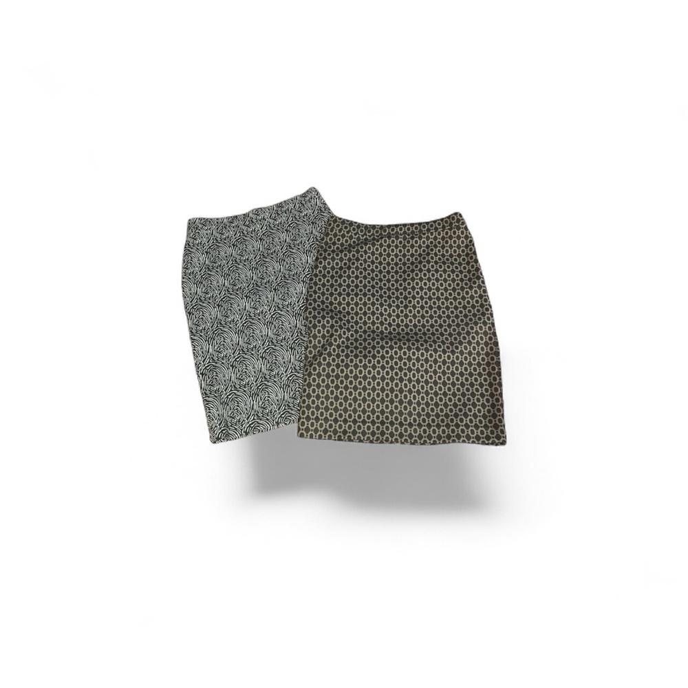 Lysepenard Set of 2 abstract pull on ponte knit stretch pencil skirt size small
